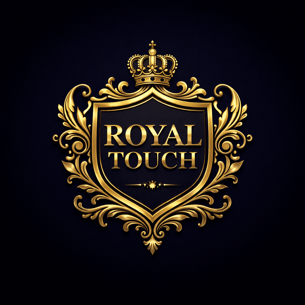 Luxury gold emblem logo for premium brands